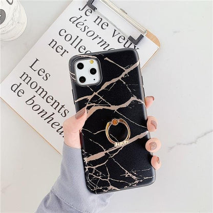 Ring Stand Marble iPhone Case - A-1 Thread Vault