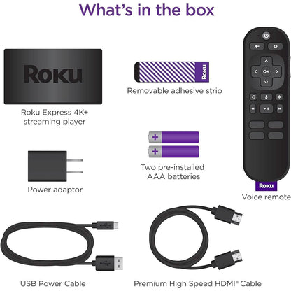 Roku Express 4K+ | Roku Streaming Device 4K/HDR (Refurbished) - A-1 Thread Vault