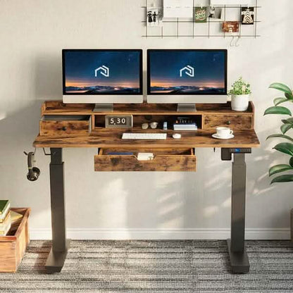 Rolanstar Single Motor Free Standing Electric Height Adjustable Desk - A-1 Thread Vault