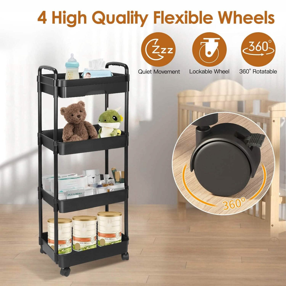 Rolling Utility Cart with Drawer - A-1 Thread Vault