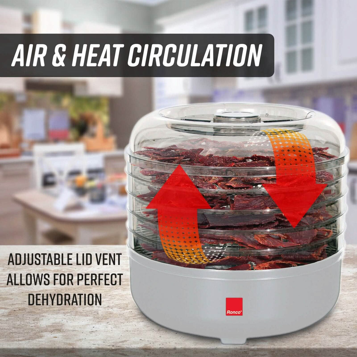 Ronco 5-Tray Dehydrator, Food Preserver, Quiet Dehydrating and Easy to Use - A-1 Thread Vault