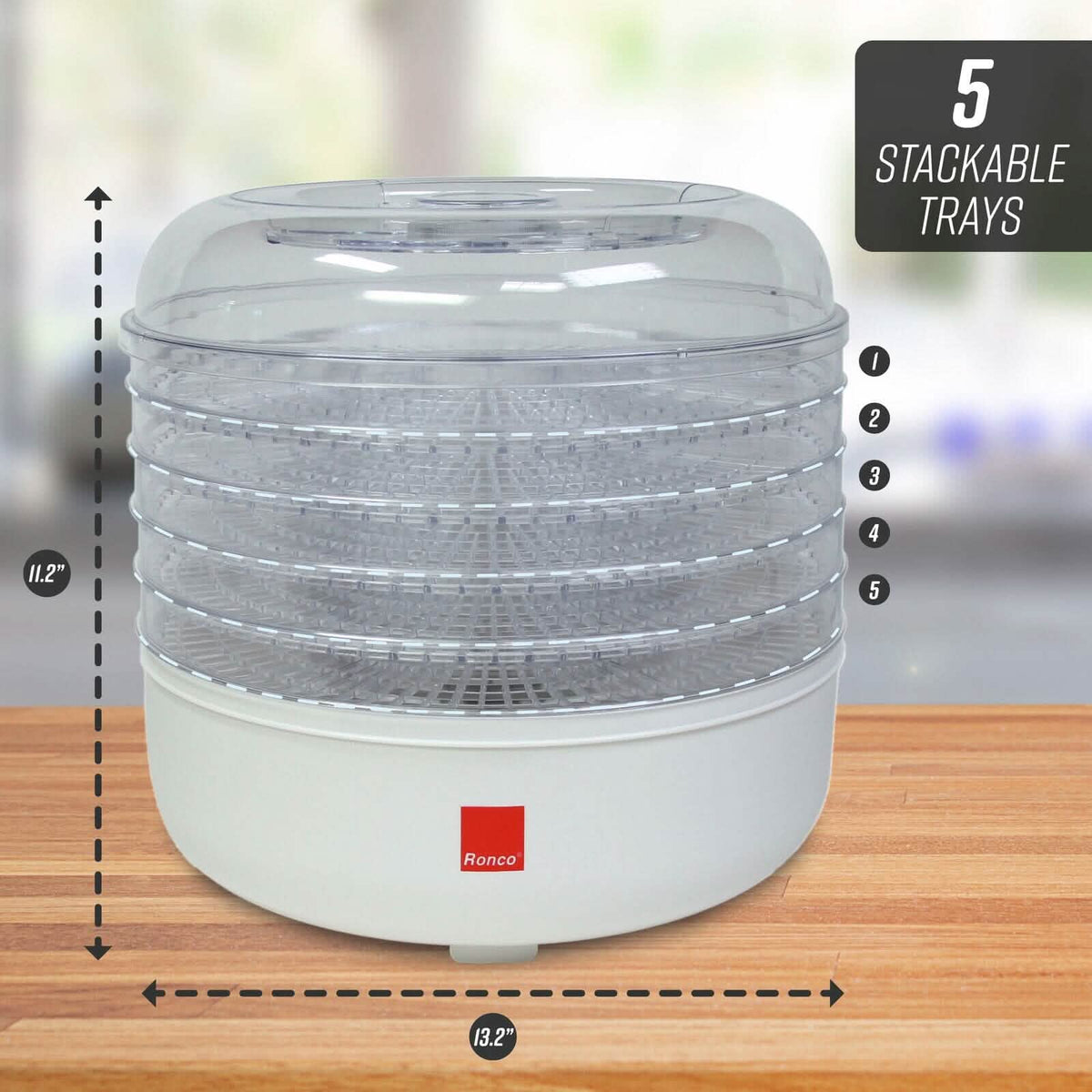 Ronco 5-Tray Dehydrator, Food Preserver, Quiet Dehydrating and Easy to Use - A-1 Thread Vault