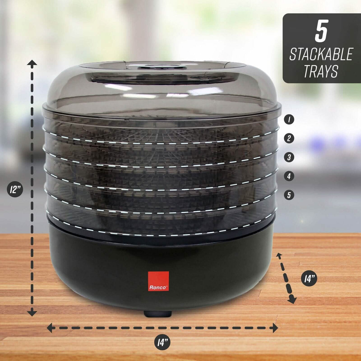 Ronco Beef Jerky Machine with 5 Stackable Trays - A-1 Thread Vault