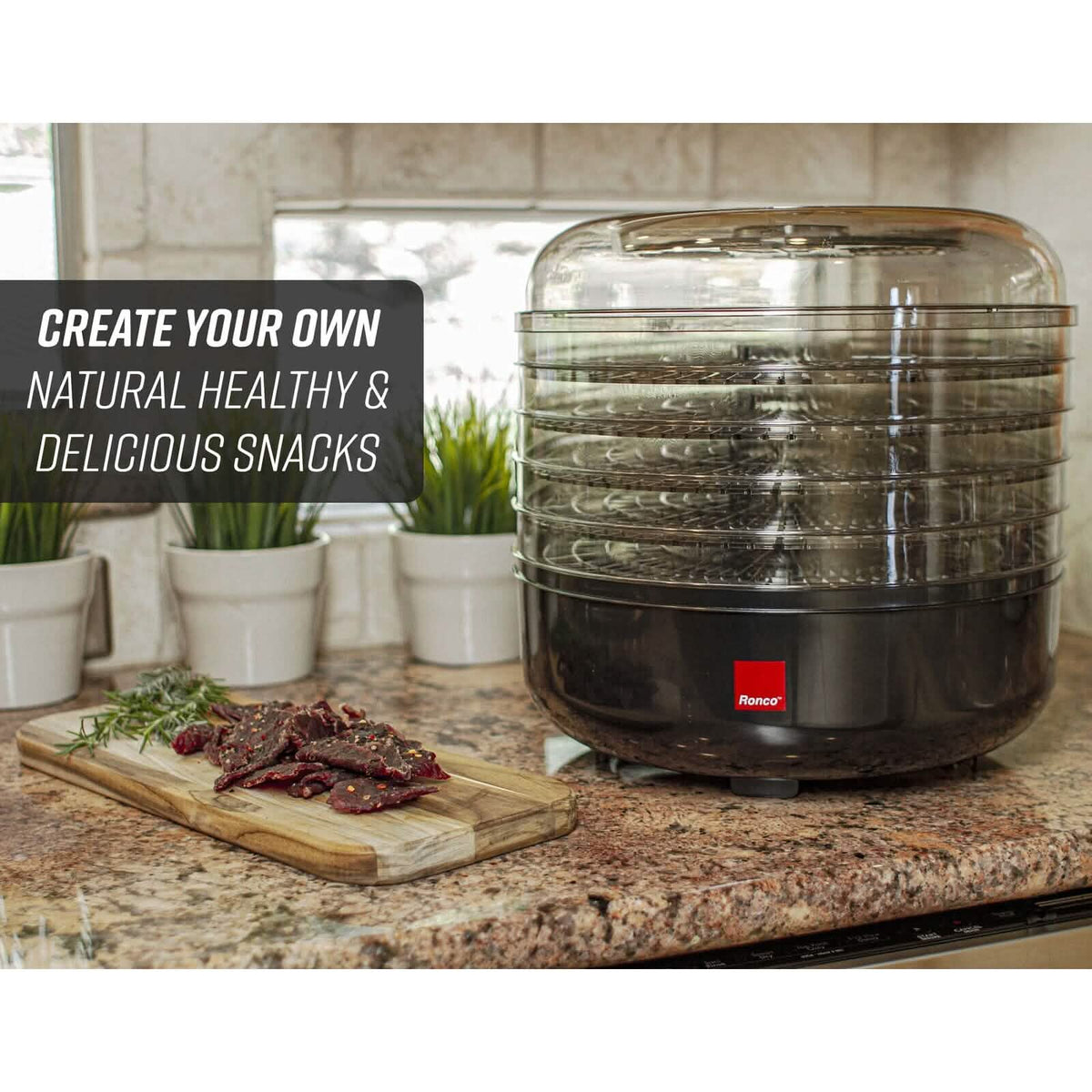 Ronco Beef Jerky Machine with 5 Stackable Trays - A-1 Thread Vault