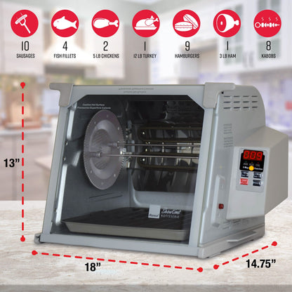 Ronco Digital Rotisserie Oven, Platinum Digital Design, Large Capacity - A-1 Thread Vault