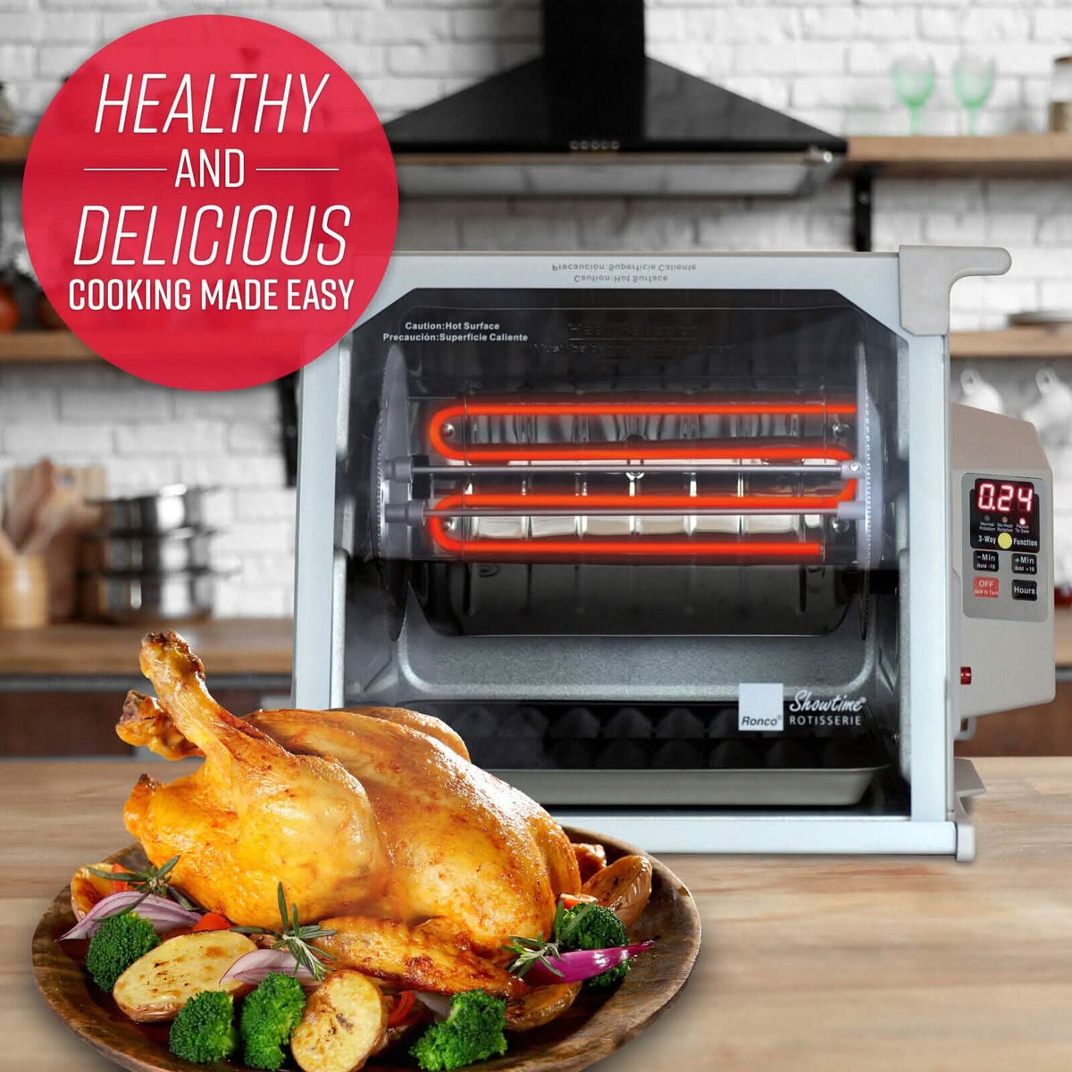 Ronco Digital Rotisserie Oven, Platinum Digital Design, Large Capacity - A-1 Thread Vault