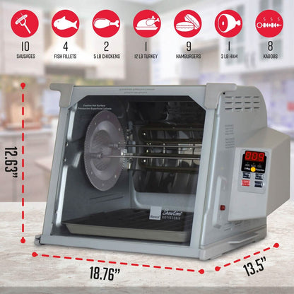 Ronco Digital Rotisserie Oven, Platinum Digital Design, Large Capacity - A-1 Thread Vault