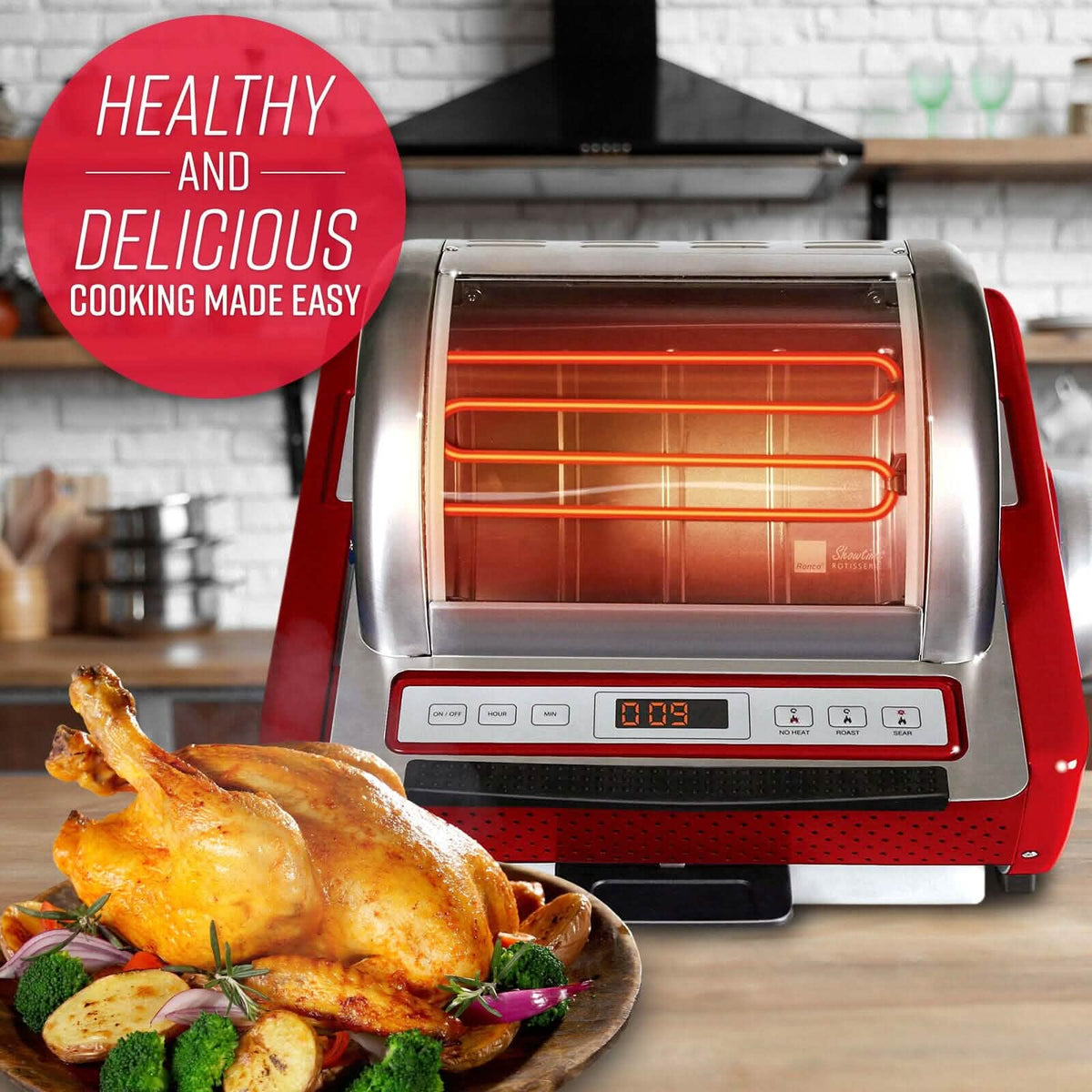 Ronco EZ-Store Rotisserie Oven, Large Capacity (15lbs) Countertop Oven - A-1 Thread Vault