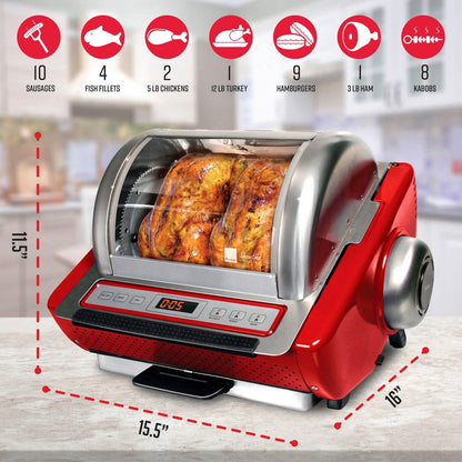 Ronco EZ-Store Rotisserie Oven, Large Capacity (15lbs) Countertop Oven - A-1 Thread Vault