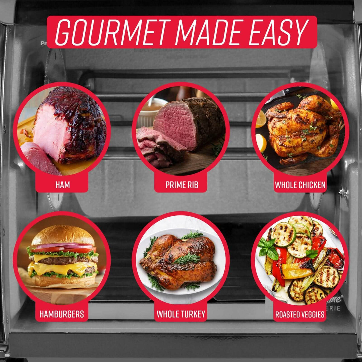 Ronco Modern Rotisserie Oven, Large Capacity (15lbs) Countertop Oven - A-1 Thread Vault
