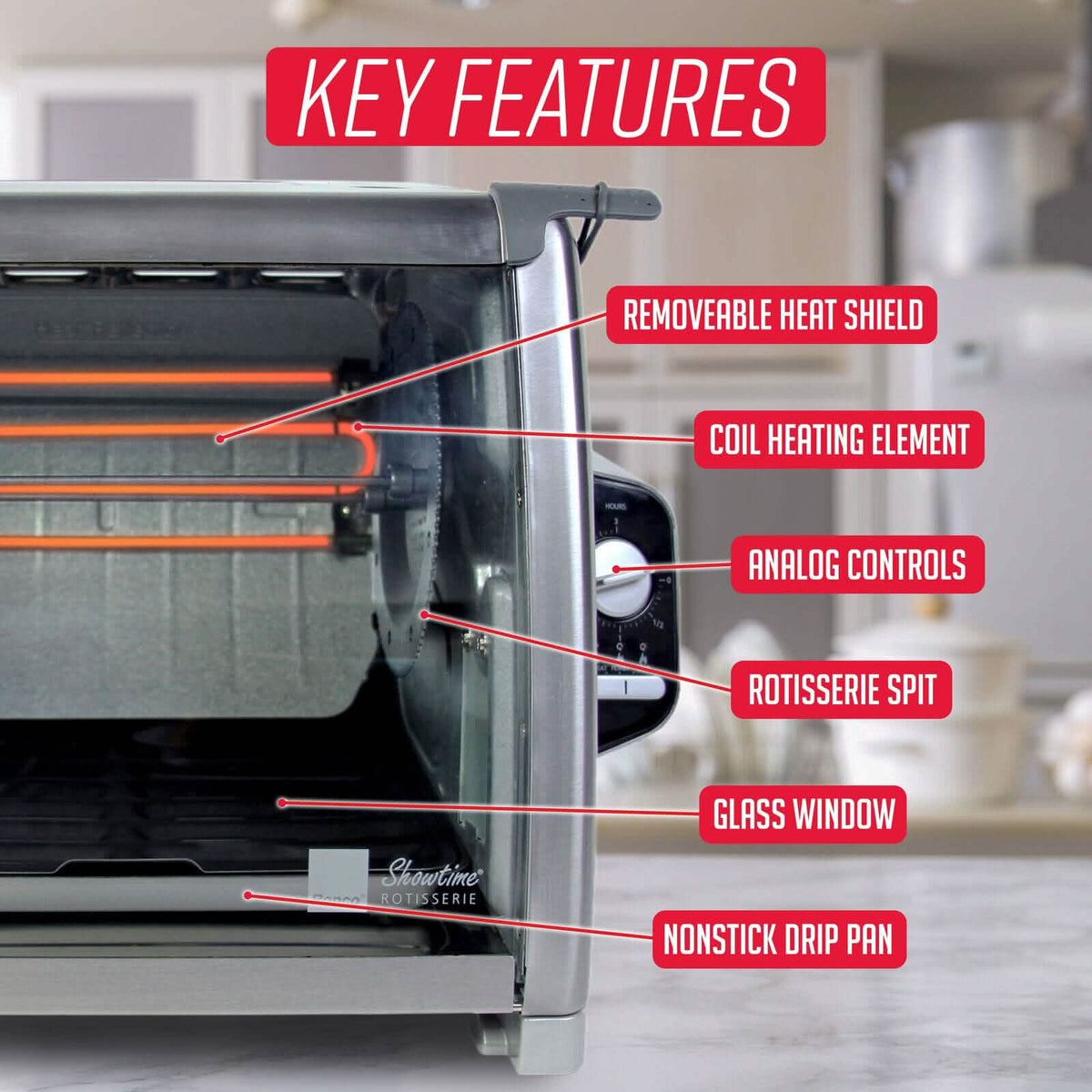 Ronco Modern Rotisserie Oven, Large Capacity (15lbs) Countertop Oven - A-1 Thread Vault