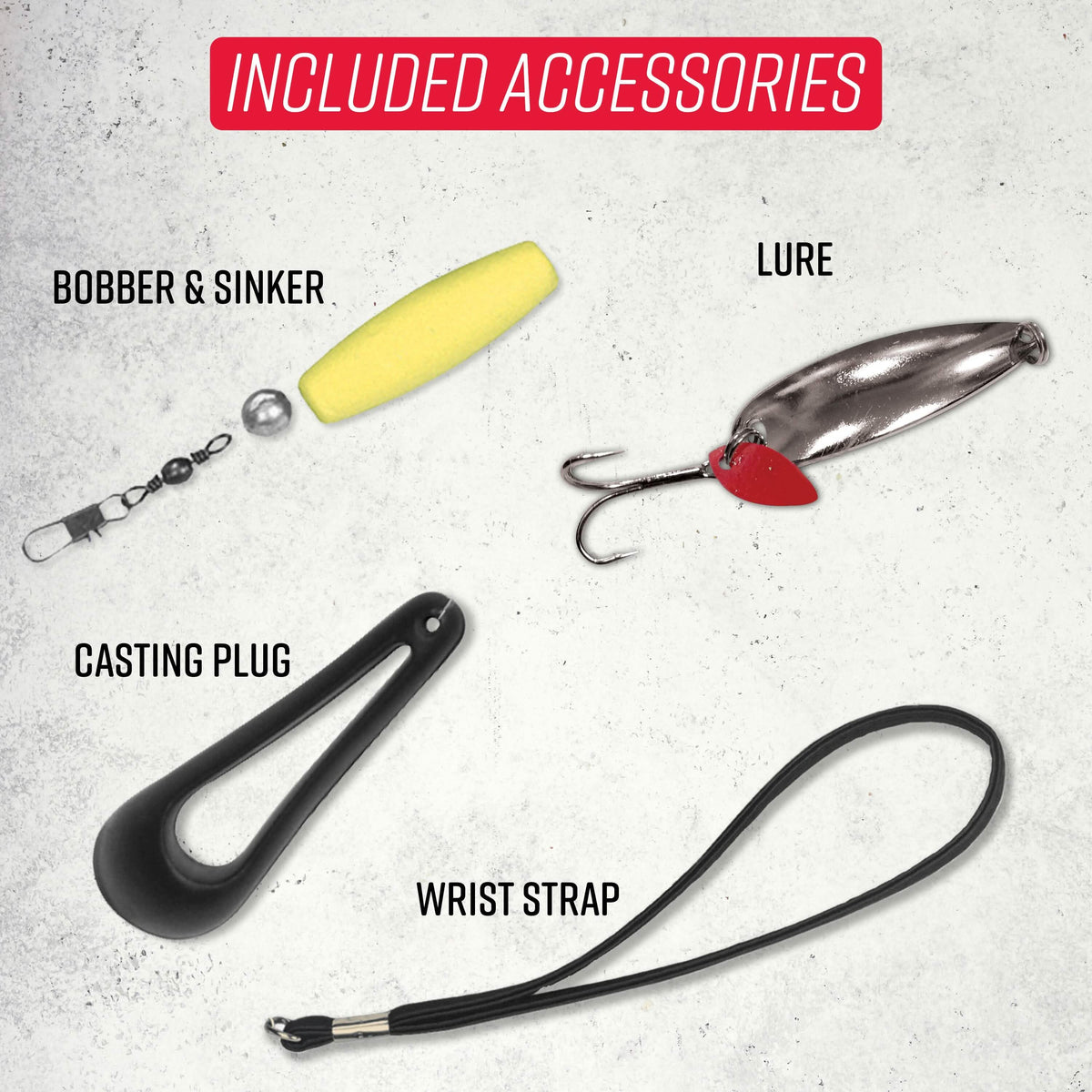 Ronco Pocket Fisherman, Portable Fishing Rod, Foldable Compact Design - A-1 Thread Vault