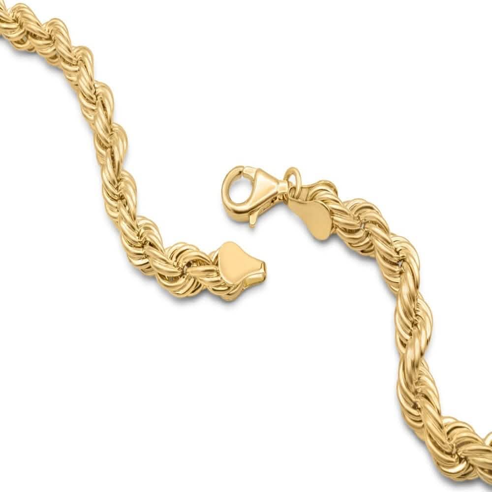 Rope Chain in Yellow Gold - 10mm - A-1 Thread Vault
