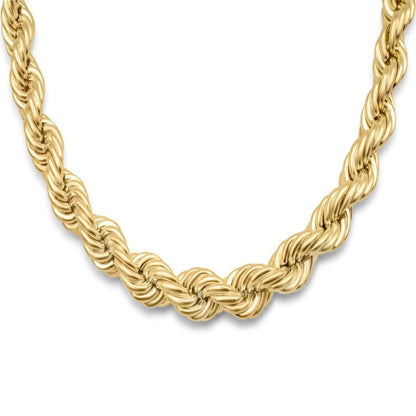 Rope Chain in Yellow Gold - 10mm - A-1 Thread Vault