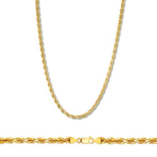 Rope Chain in Yellow Gold - 3mm - A-1 Thread Vault