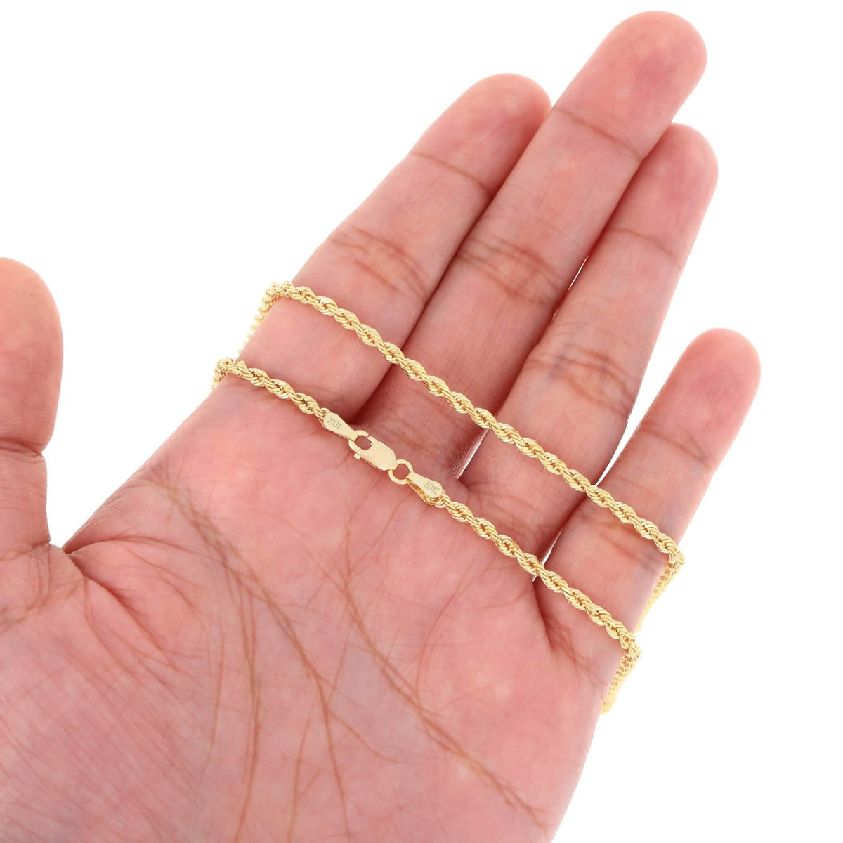 Rope Chain in Yellow Gold - 3mm - A-1 Thread Vault