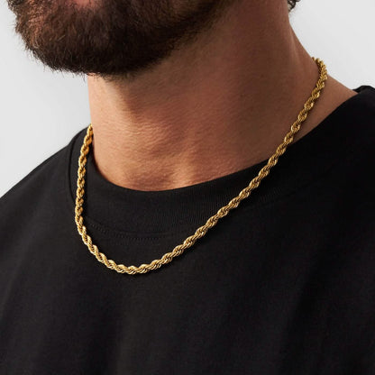 Rope Chain in Yellow Gold - 4mm - A-1 Thread Vault