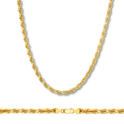 Rope Chain in Yellow Gold - 4mm - A-1 Thread Vault