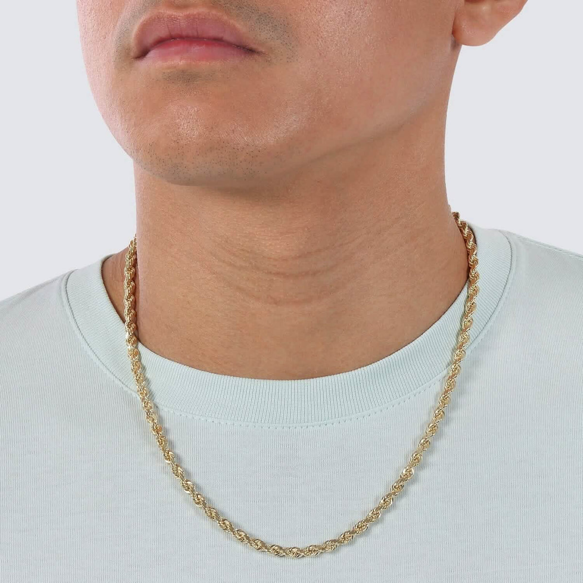 Rope Chain in Yellow Gold - 5mm - A-1 Thread Vault