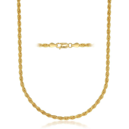 Rope Chain in Yellow Gold - 6mm - A-1 Thread Vault