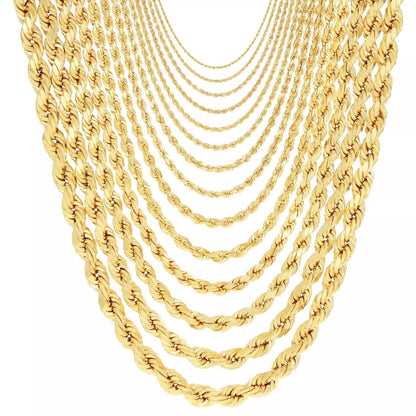 Rope Chain in Yellow Gold - 6mm - A-1 Thread Vault