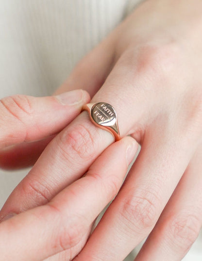 Rose Gold Faith Over Fear Ring - A-1 Thread Vault