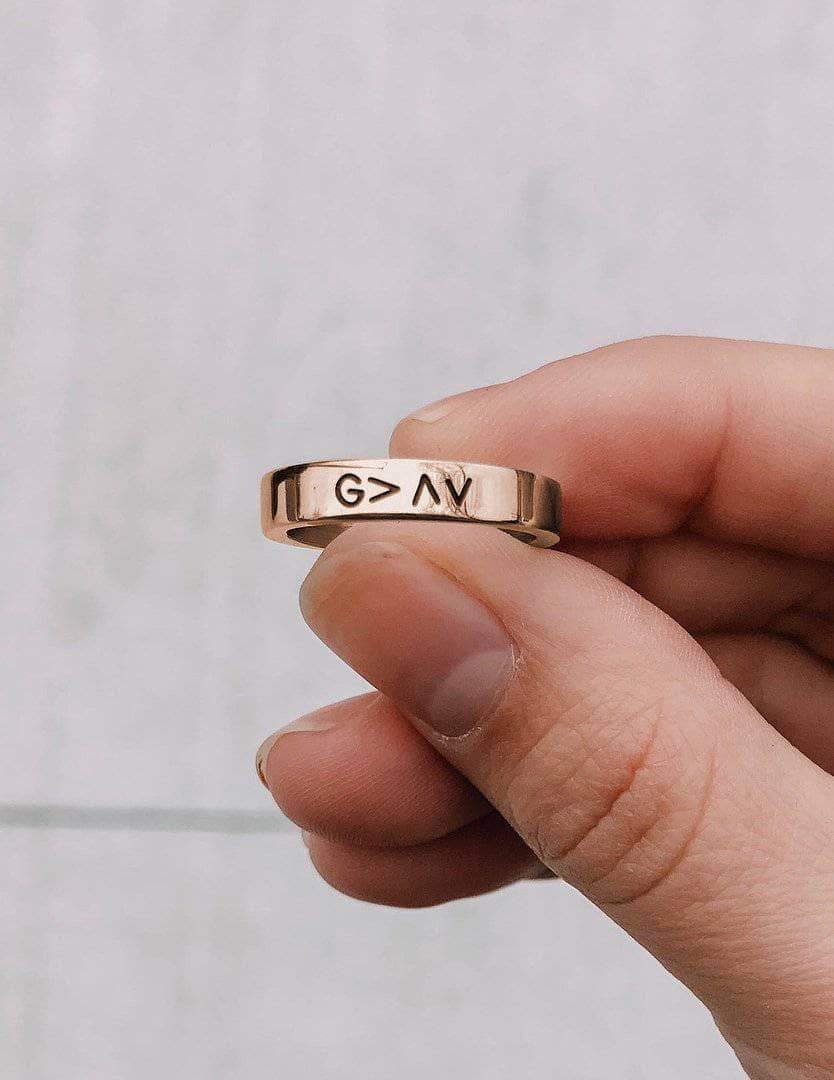 Rose Gold Highs and Lows Ring - A-1 Thread Vault
