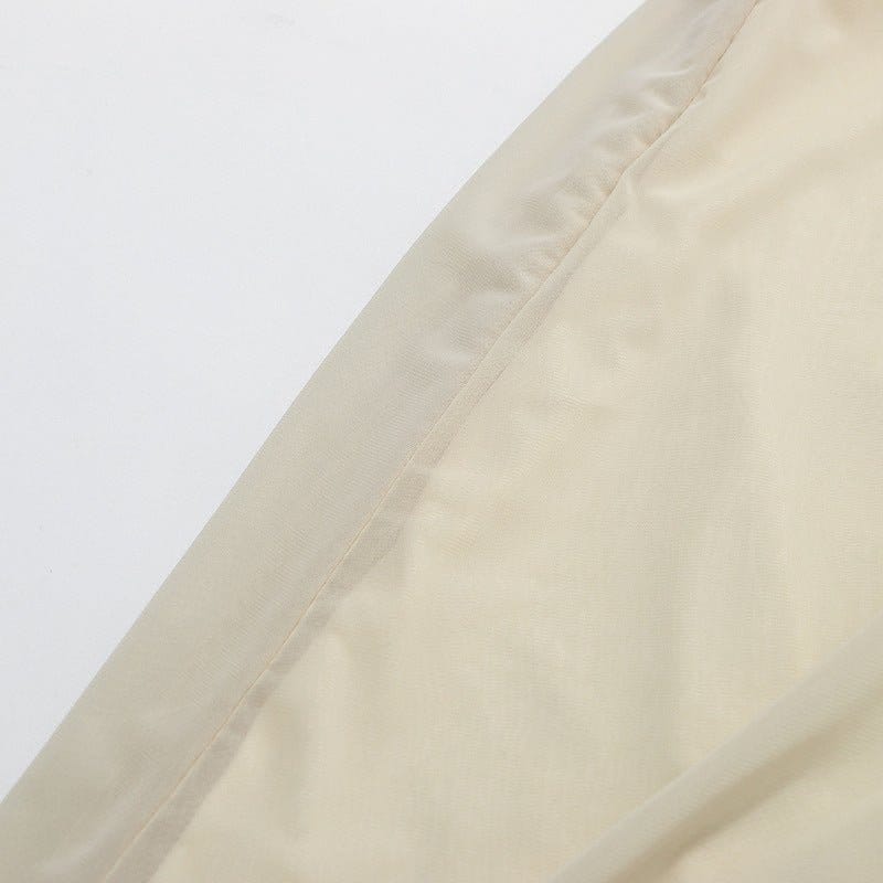 Round Neck Ruched Bodice Lantern Sleeve Floor-Length Dress(MS402) - A-1 Thread Vault