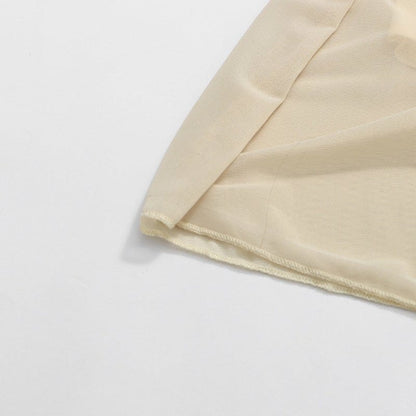 Round Neck Ruched Bodice Lantern Sleeve Floor-Length Dress(MS402) - A-1 Thread Vault