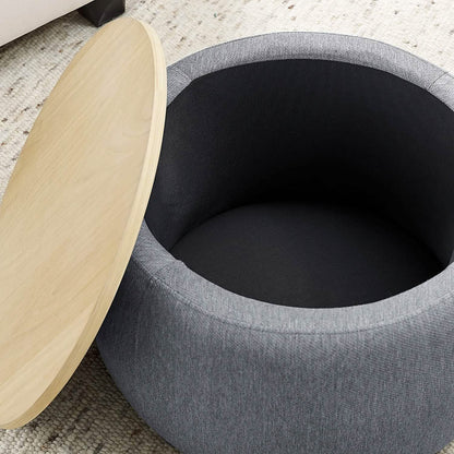 Round Storage Ottoman Coffee Table - A-1 Thread Vault