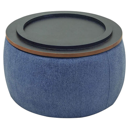 Round Storage Ottoman Coffee Table - A-1 Thread Vault