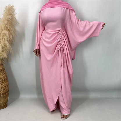 Ruched Drawstring Batwing Top & Wide-Leg Trousers Co-ord Set(MS478) - A-1 Thread Vault