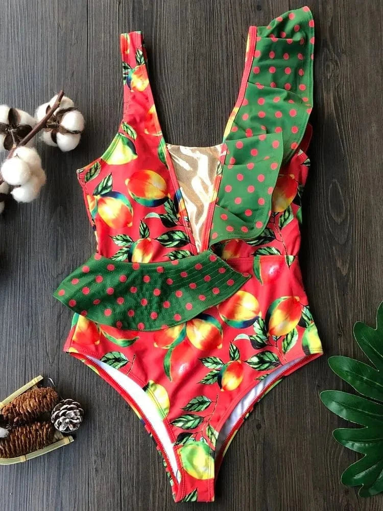 RUOTONGSEPT 2023 Women Swimsuit Strappy Bandege Swimwear Backless Sexy One Piece Ruffled Bikini Bathing Suit Beachwear Monokini - A-1 Thread Vault
