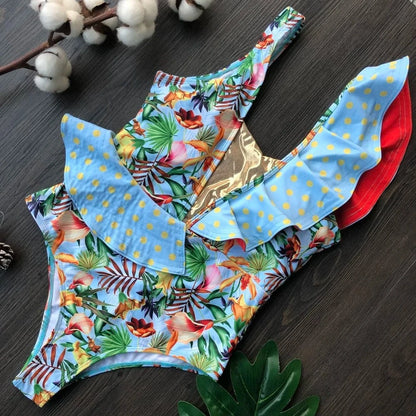 RUOTONGSEPT 2023 Women Swimsuit Strappy Bandege Swimwear Backless Sexy One Piece Ruffled Bikini Bathing Suit Beachwear Monokini - A-1 Thread Vault