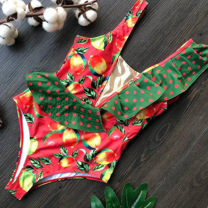 RUOTONGSEPT 2023 Women Swimsuit Strappy Bandege Swimwear Backless Sexy One Piece Ruffled Bikini Bathing Suit Beachwear Monokini - A-1 Thread Vault