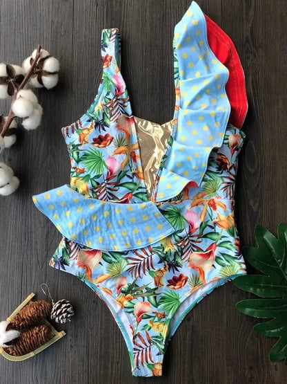 RUOTONGSEPT 2023 Women Swimsuit Strappy Bandege Swimwear Backless Sexy One Piece Ruffled Bikini Bathing Suit Beachwear Monokini - A-1 Thread Vault