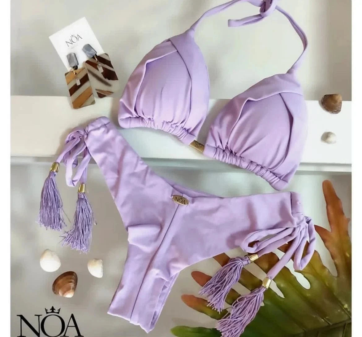 RUOTONGSEPT 2025 New Sexy 13 Color Triangle Bathing Suit for Women Brazilian Bikinis Swimwear Push Up Swimsuit Beach Bikini Set - A-1 Thread Vault
