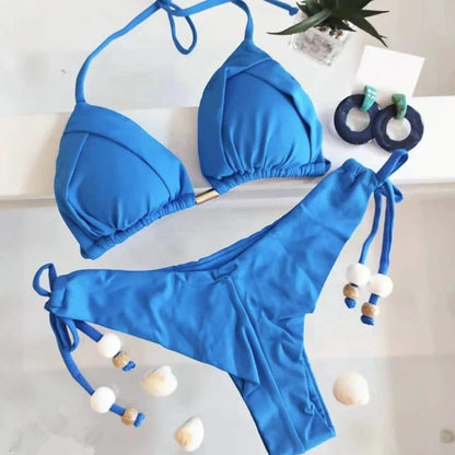 RUOTONGSEPT 2025 New Sexy 13 Color Triangle Bathing Suit for Women Brazilian Bikinis Swimwear Push Up Swimsuit Beach Bikini Set - A-1 Thread Vault