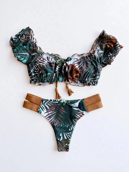 RUOTONGSEPT New Push Up 2024 Bikini Set Women Swimsuit Ruffle Biquini Swimwear Sexy Brazilian Ribbed Beachwear Bathing Suit - A-1 Thread Vault