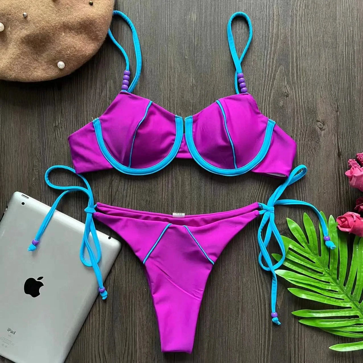 RUOTONGSEPT New Sexy Push up Bikini Set Swimsuit Women's low-waist Swimwear For Female Two Piece Beachwear 2023 Bathing Suit - A-1 Thread Vault