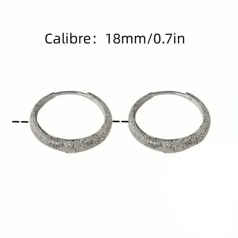 S925 Sterling Silver Sparkling Starry River Hoop Earrings - A-1 Thread Vault