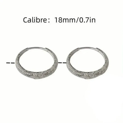 S925 Sterling Silver Sparkling Starry River Hoop Earrings - A-1 Thread Vault