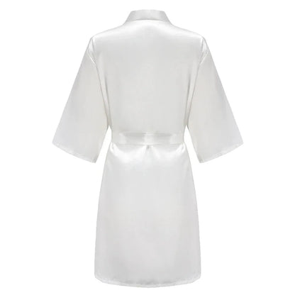 Sage Green Bridal Satin Robe Women Spanish Wedding Robe Novia Kimono Bride Party Bridesmaid Robes - A-1 Thread Vault