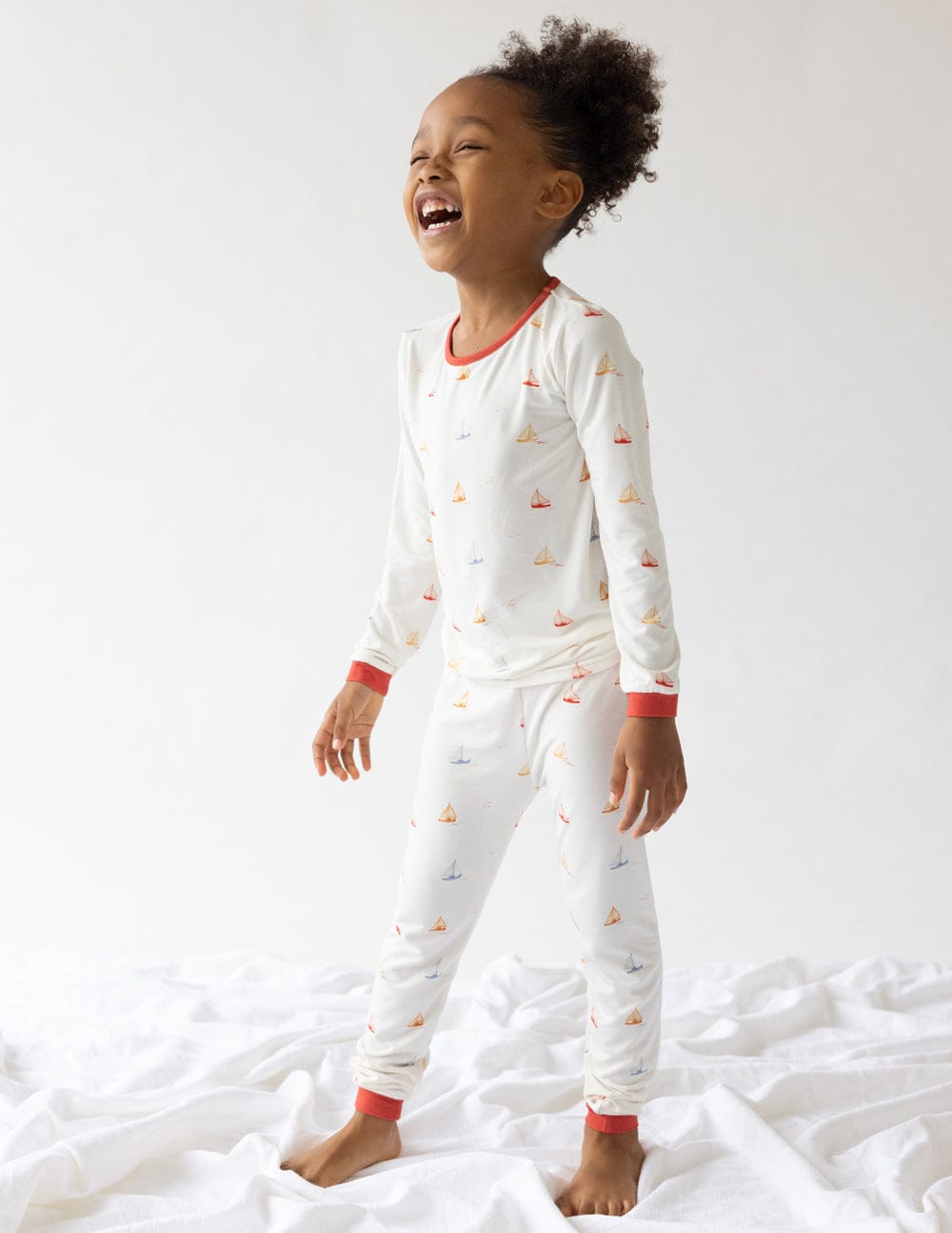 Sailboat Bamboo Kids Pajama Set - A-1 Thread Vault