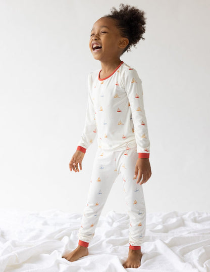 Sailboat Bamboo Kids Pajama Set - A-1 Thread Vault
