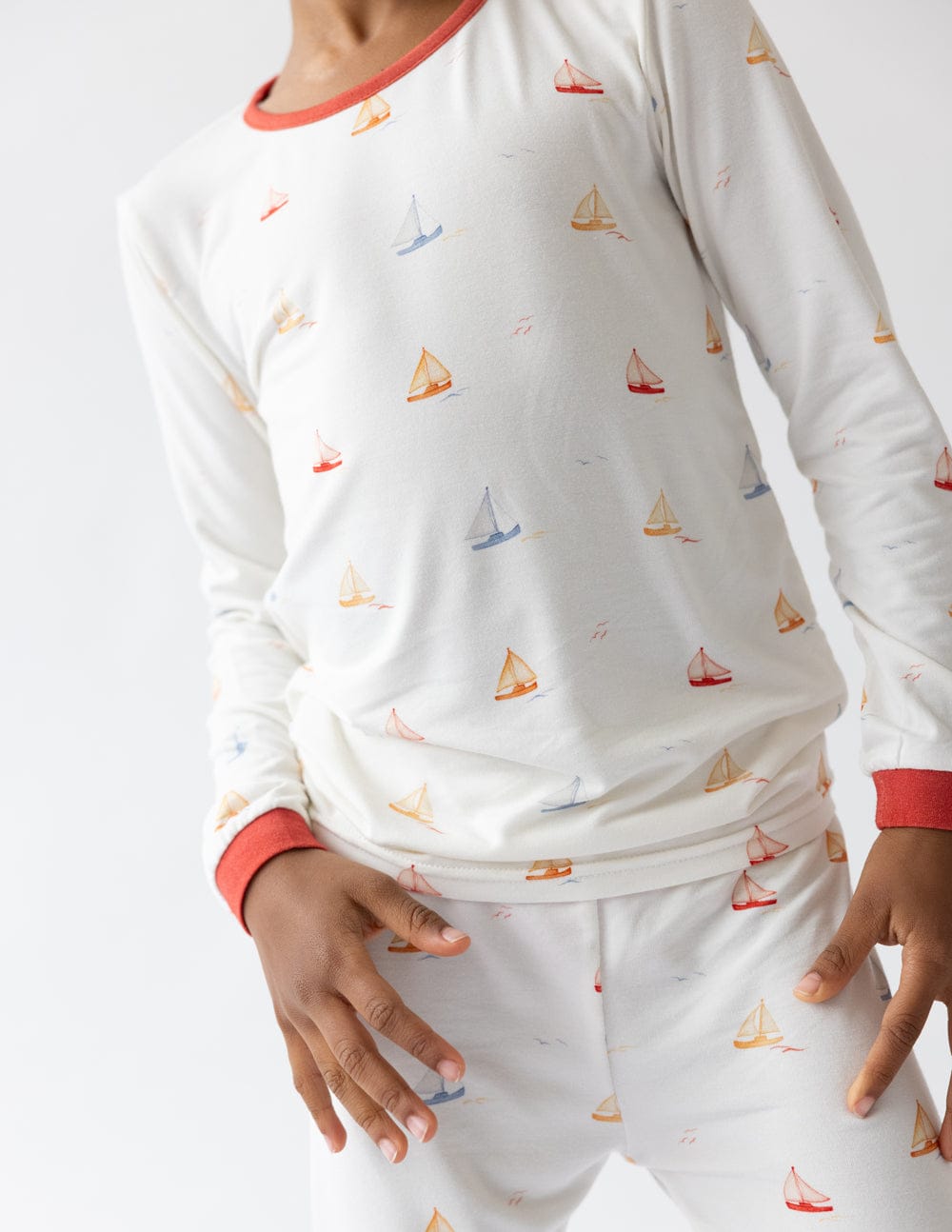 Sailboat Bamboo Kids Pajama Set - A-1 Thread Vault