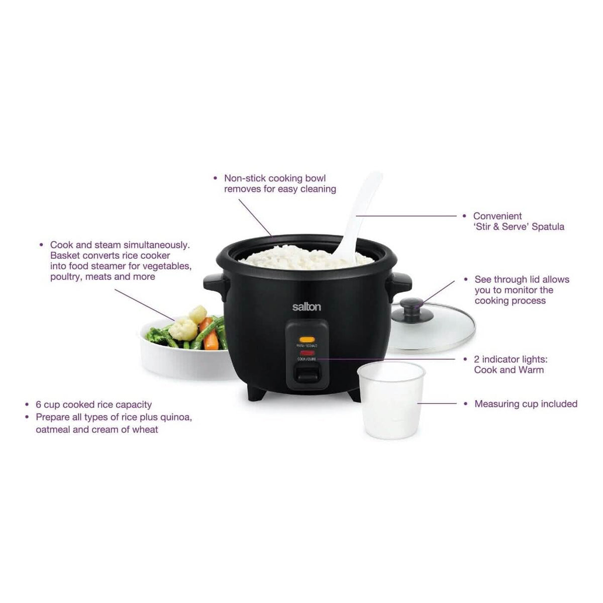 Salton Automatic 6-Cup Rice Cooker - A-1 Thread Vault