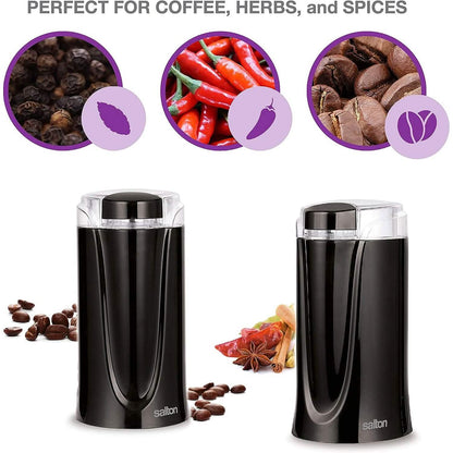 Salton Coffee, Spice & Herb Electric Grinder - Black - A-1 Thread Vault