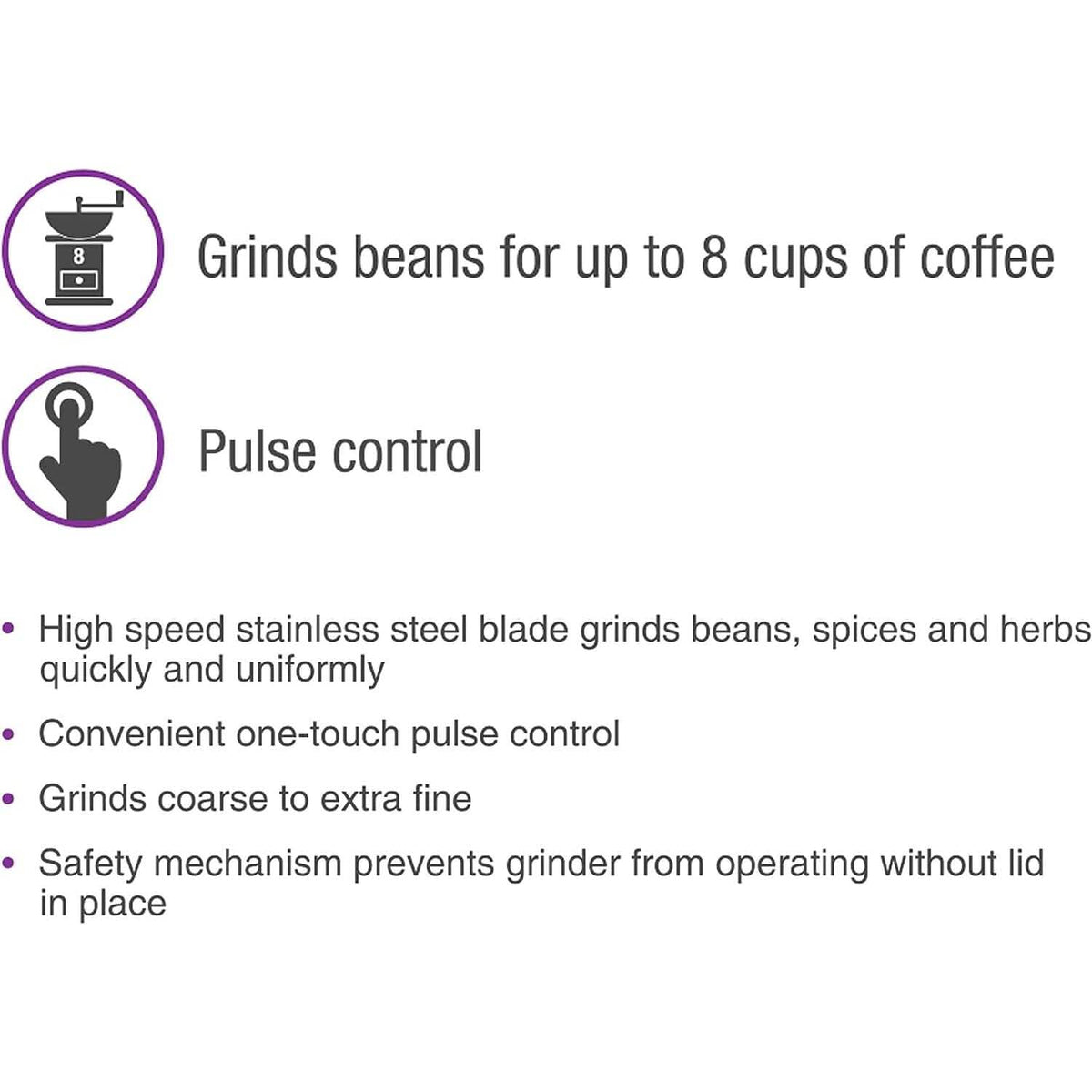 Salton Coffee, Spice & Herb Electric Grinder - Black - A-1 Thread Vault