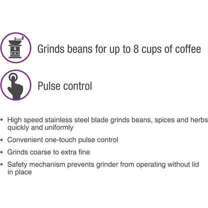 Salton Coffee, Spice & Herb Electric Grinder - Black - A-1 Thread Vault
